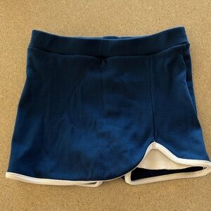 Fashion Nova Navy Blue Skort with White Trim